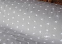 Bawełna 1m x160m - Białe gwiazdki na popielu